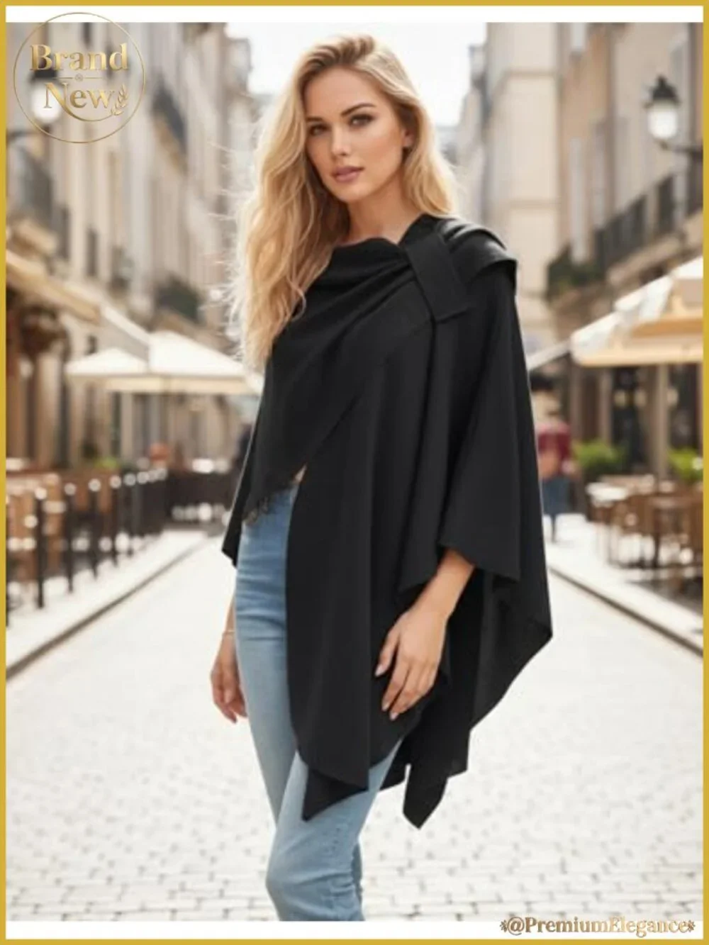 Women's Cross Front Poncho Elegant Shawl Wrap for Wedding Formal Evening